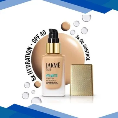 Lakme 9to5 Hya Matte Foundation + Hyaluronic Acid Neutral Light 25 ml