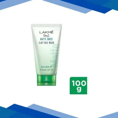 Lakme 9to5 Matte Moist Clay Facewash Refreshed Matte Looking Skin 100 gm