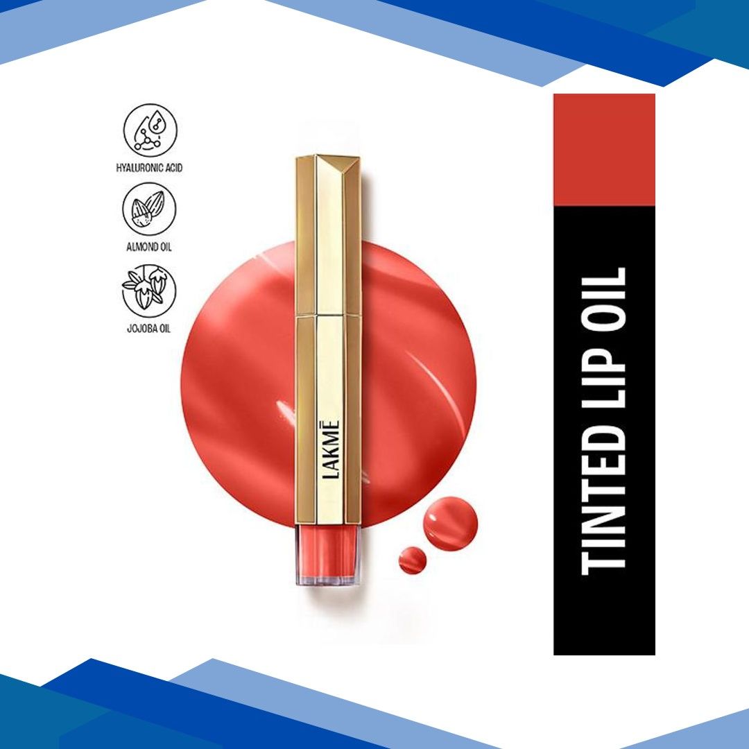Lakme 9To5 Overtime Shine Tinted Lip Oil – Brick Rouge 5.3 ml