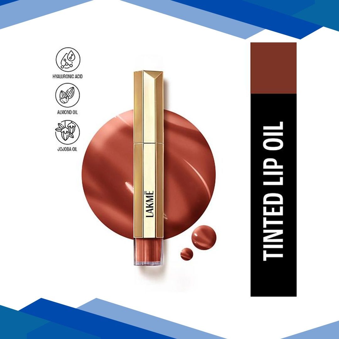 Lakme 9To5 Overtime Shine Tinted Lip Oil – Cocoa Truffle 5.3 ml