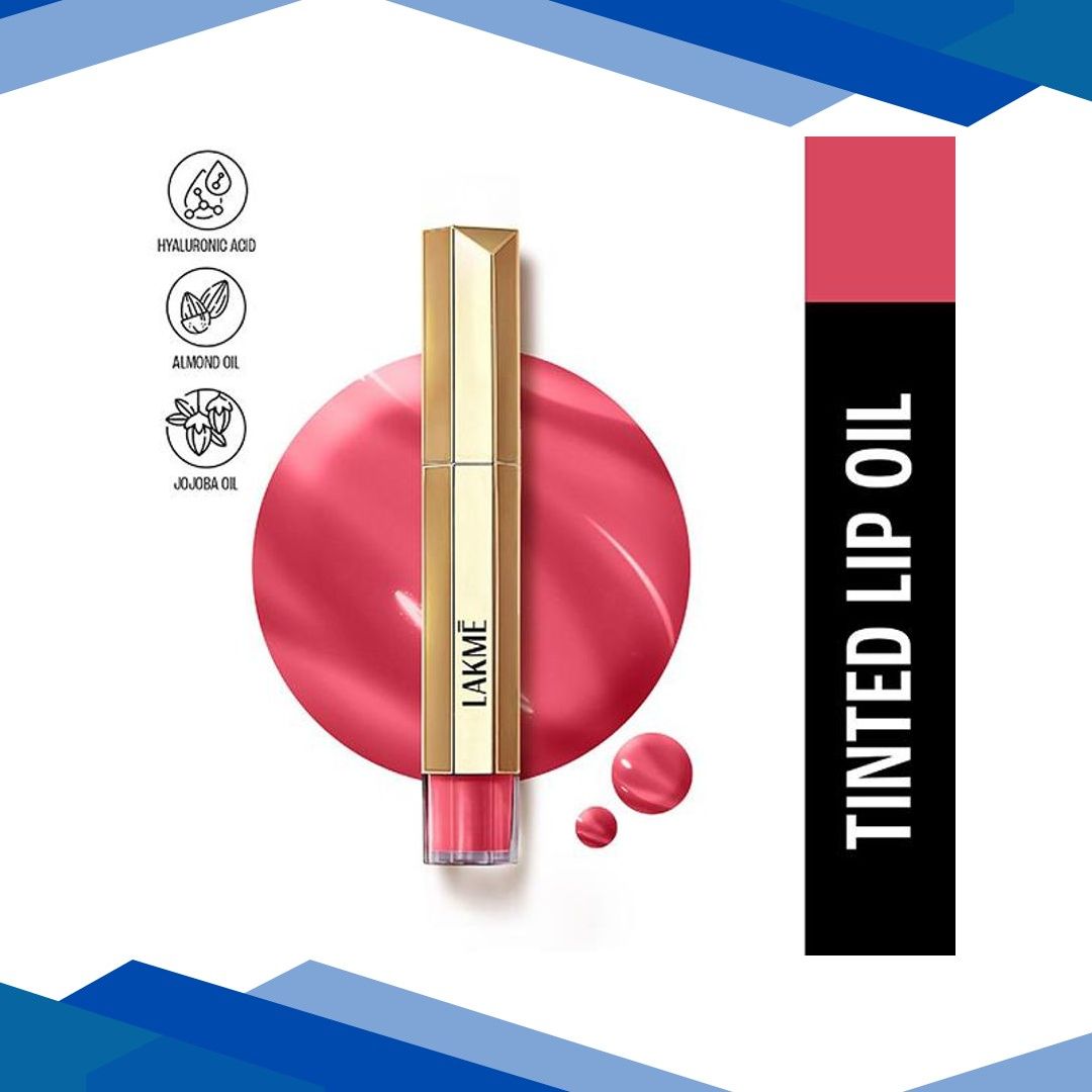 Lakme 9To5 Overtime Shine Tinted Lip Oil – Pink Bloom 5.3 ml