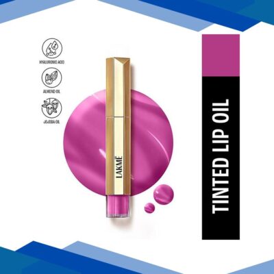 Lakme 9To5 Overtime Shine Tinted Lip Oil – Violet Vixen 5.3 ml