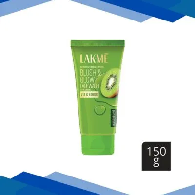 Lakme Blush and Glow Refreshing Face Wash with Vitamin C Serum and Kiwi Fruit Extracts 150 gm