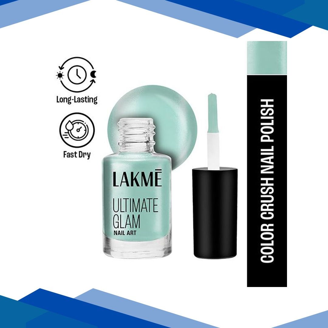 Lakme Color Crush Nailart M16 Mint Blue 6 Ml