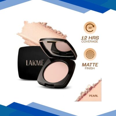 Lakme Forever Matte Compact, Smooth Finish, Lasts for 12 Hrs, Even Toned Look, Pearl, 9 gm
