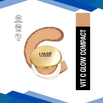 Lakme Makeup+Skincare Vitc Superglow Skin Perfecting Compact Beige24 8 gm
