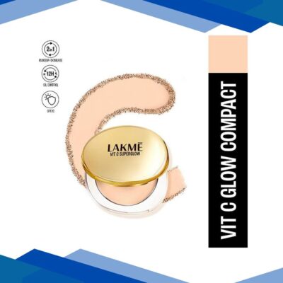 Lakme Makeup+Skincare Vitc Superglow Skin Perfecting Compact Ivory10 8 gm