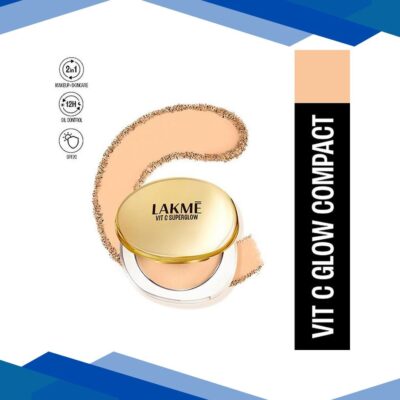 Lakme Makeup+Skincare Vitc Superglow Skin Perfecting Compact Sand16 8 gm