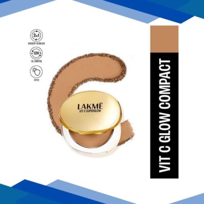 Lakme Makeup+Skincare Vitc Superglow Skin Perfecting Compact Walnut38 8 gm