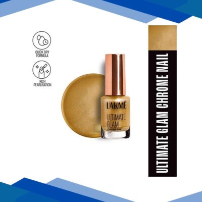 Lakme Ultimate Glam Chrome Nail Gold 6 ml