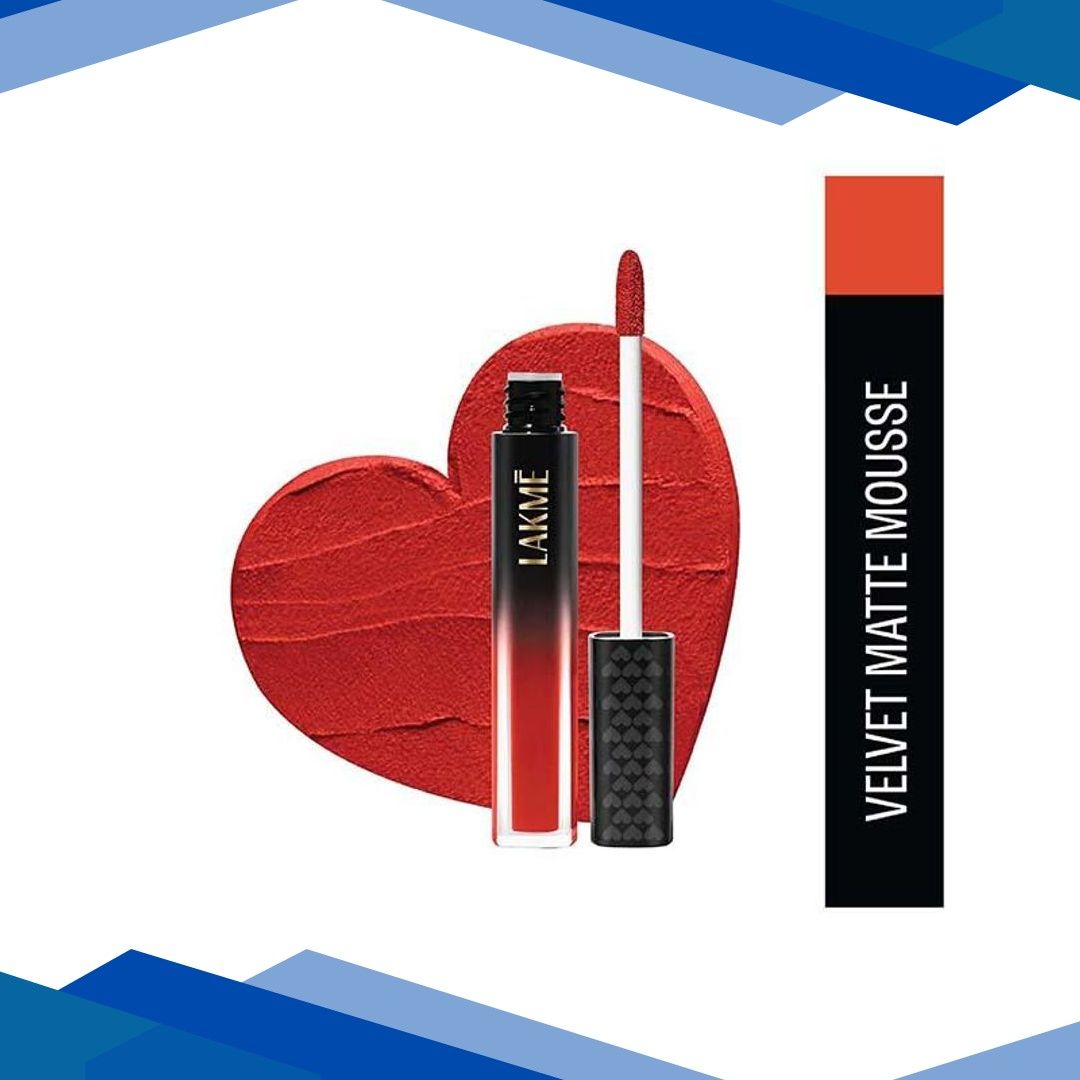 Lakme Xtraordin-Airy Lip Mousse New Flame Red 4.6 gm