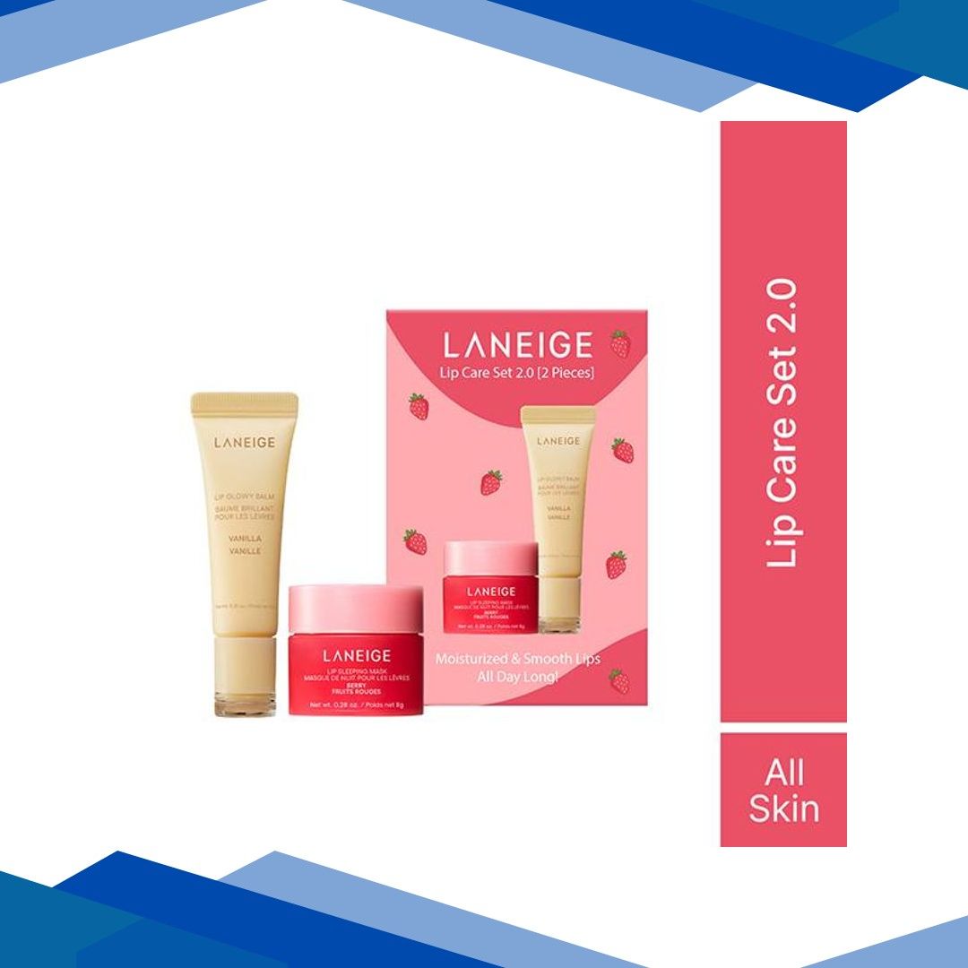 Laneige Lip Care Set 2.0 Berry Mini Lip Mask + Vanilla Lip Glowy Balm 1’s