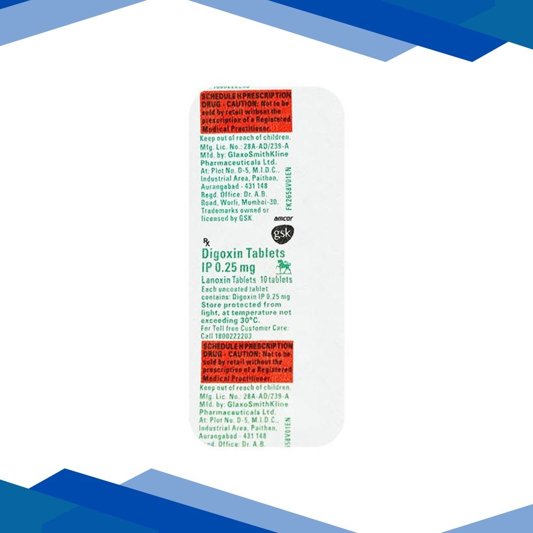 Lanoxin 0.25mg Tablet 10’S