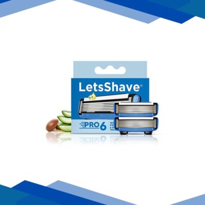 LetsShave Pro 6 Maxxx World 1st 6 Shaving Blade Razor Refills (4), Precision Back Blade