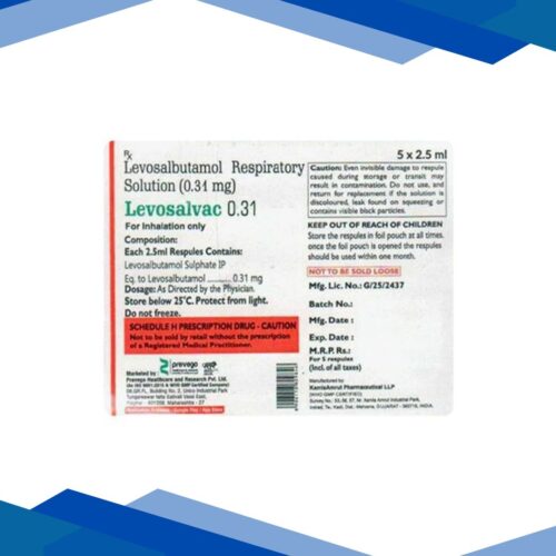 LEVOSALVAC 0.31 Respules 5×2.5ml