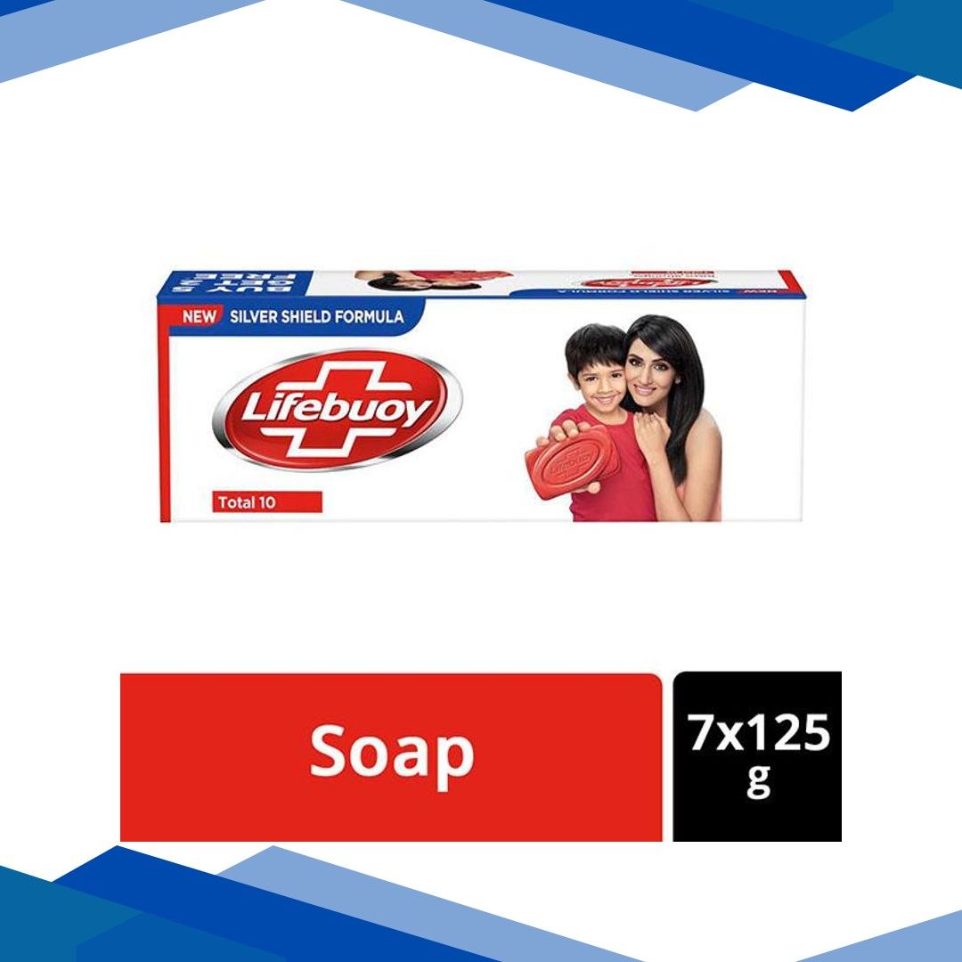 Lifebuoy 100% Stronger Germ Protection Silver Shield Soap 875gm 7’s