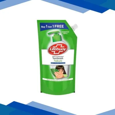 Lifebuoy Nature Germ Protection Handwash Refill 750 ml (Buy 1 Get 1 Free)