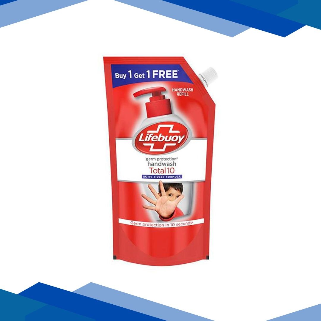 Lifebuoy Total 10 Germ Protection Handwash Refill 750 ml (Buy 1 Get 1 Free)