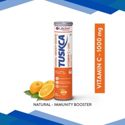 LifeZen Tuskca Natural Immunity Booster Vitamin C 1000 mg Tablet – Orange 20’s