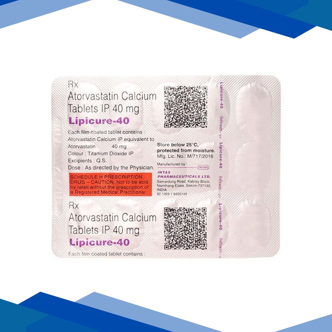 Lipicure 40mg Tablet 15’S