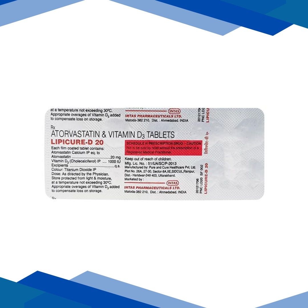 Lipicure D 20mg Tablet 10’S