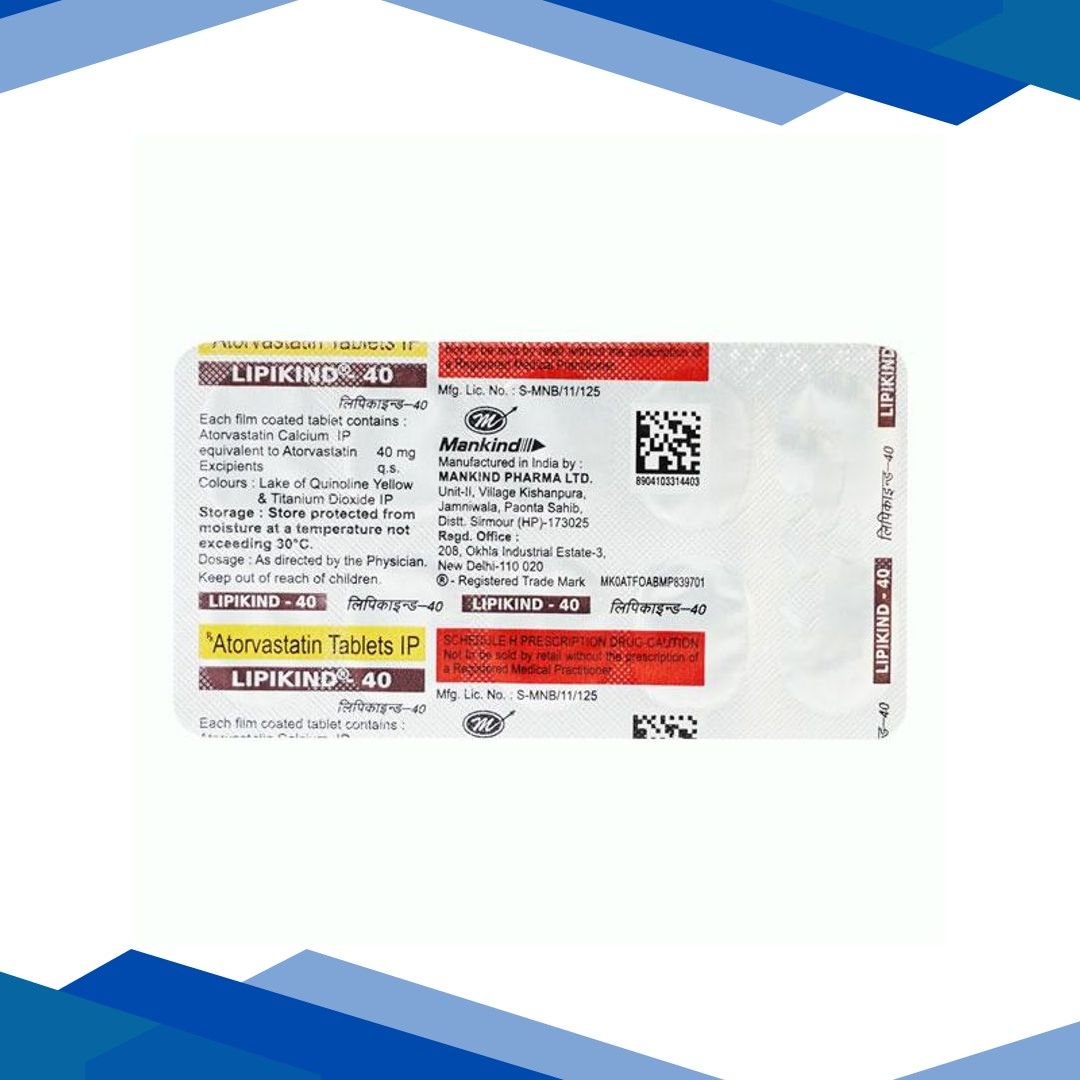 Lipikind 40mg Tablet 10’S