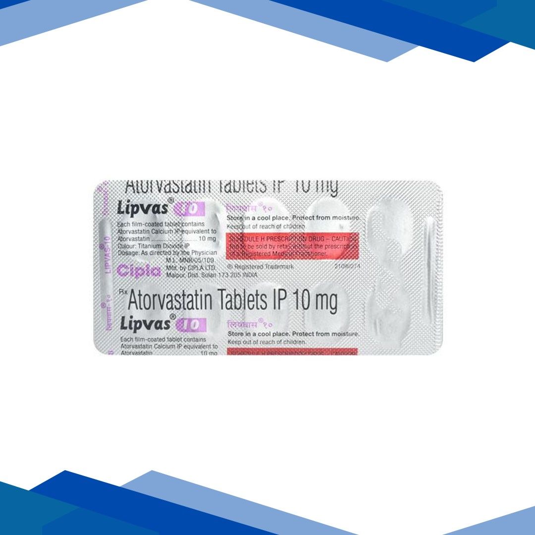 Lipvas 10mg Tablet 10’S