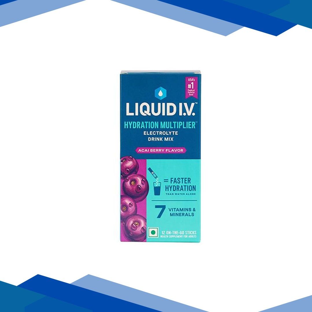 Liquid I.V. Hydration Multiplier – Acai Berry, Electrolyte Powder Drink Mix 12’s
