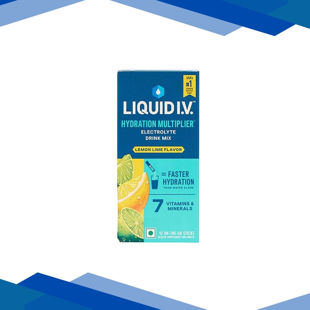 Liquid I.V. Hydration Multiplier- Lemon Lime, Electrolyte Powder Drink Mix 12’s