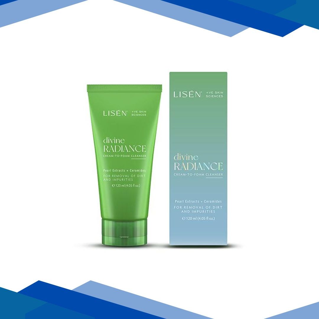 LISEN Divine Radiance Cream To Foam Cleanser with Pearl Extracts for Dirt and Impurities 120 ml