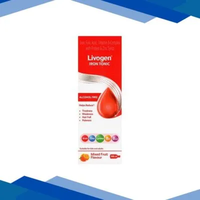 LIVOGEN IRON TONIC ALCOHOL FREE MIXED FRUIT FLAVOUR Syrup 200ml