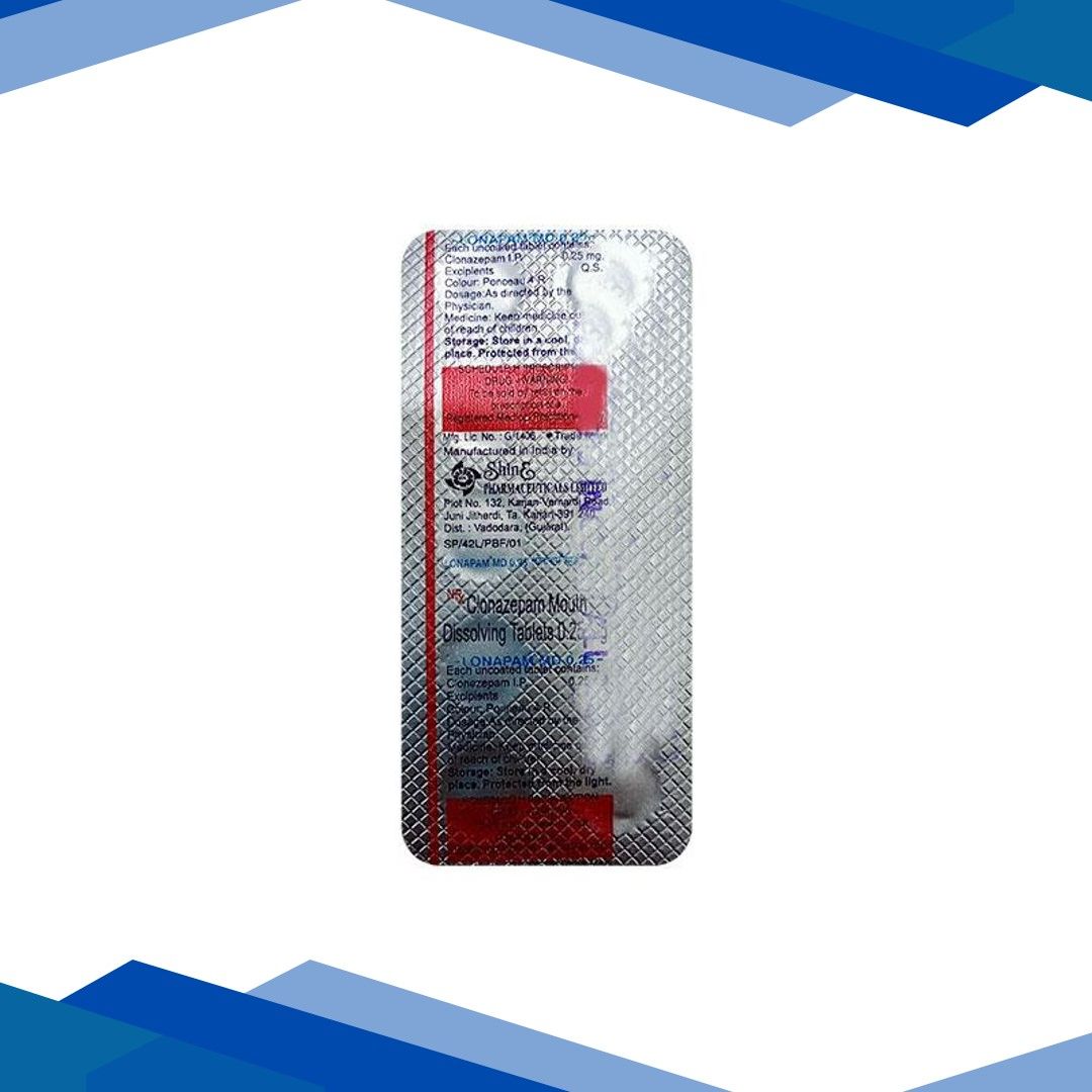Lonapam 0.25mg Tablet 10’S