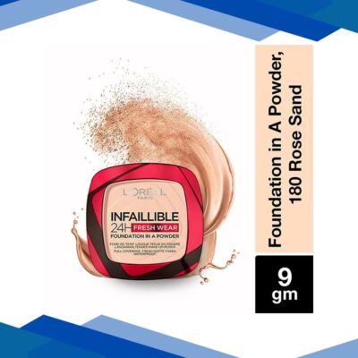 L’Oreal Paris Infallible 24H Fresh Wear Foundation In A Powder, 180 Neutral Neutre 9 gm