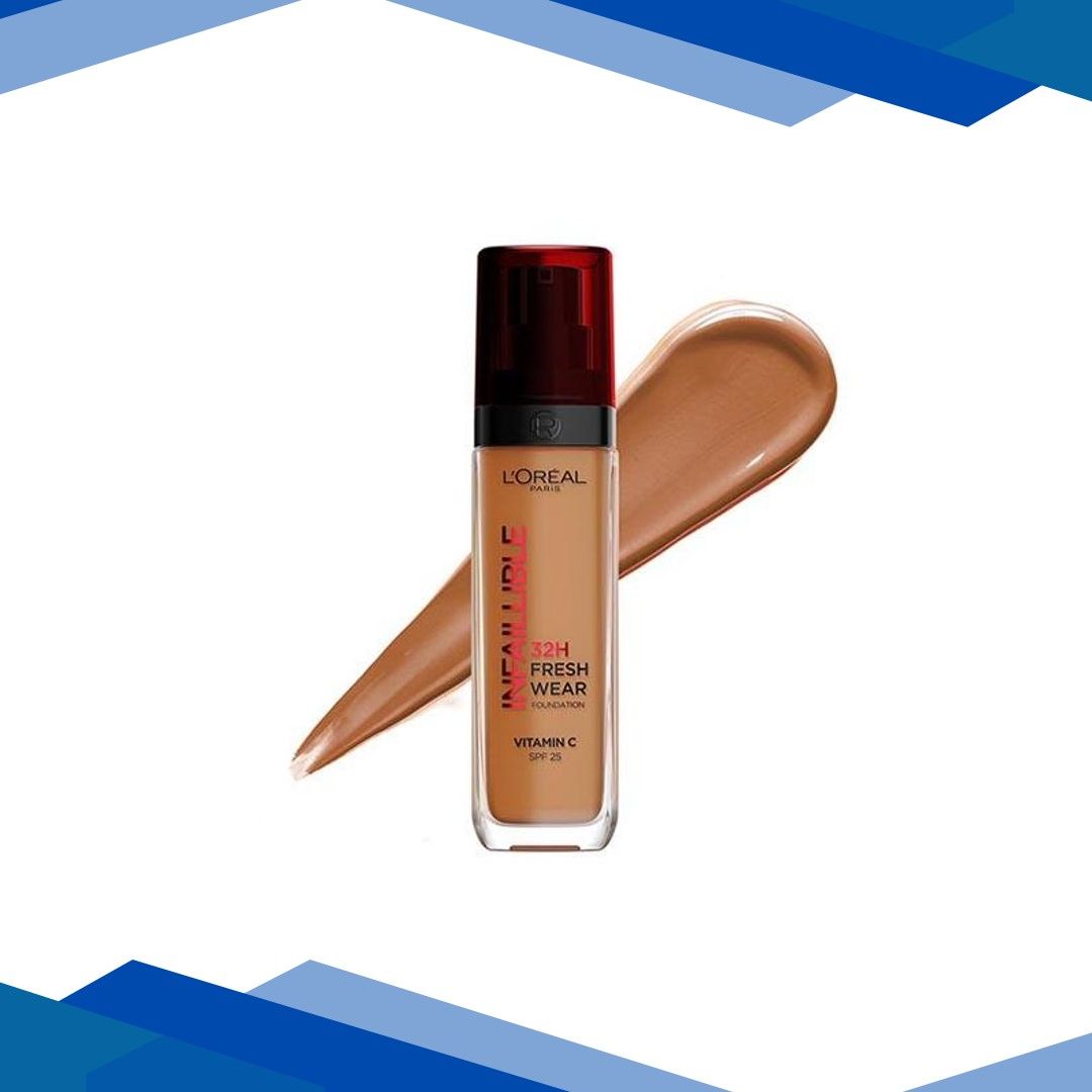 L’Oreal Paris Infallible 32H Fresh Wear Foundation, Luminous Coverage, Shade No 340 30 ml