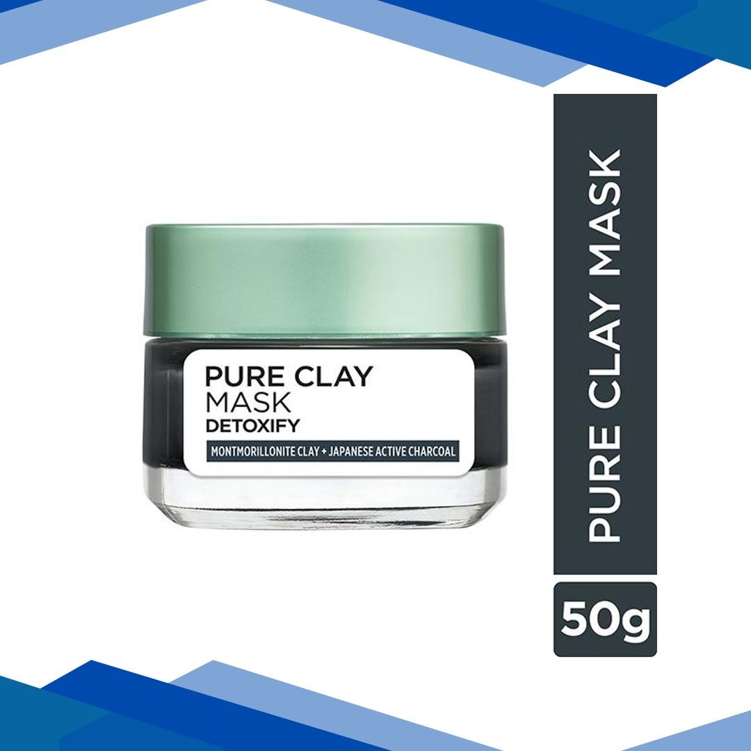 L’Oreal Paris Pure Clay Clay Mask, Detoxify with Charcoal 50 ml