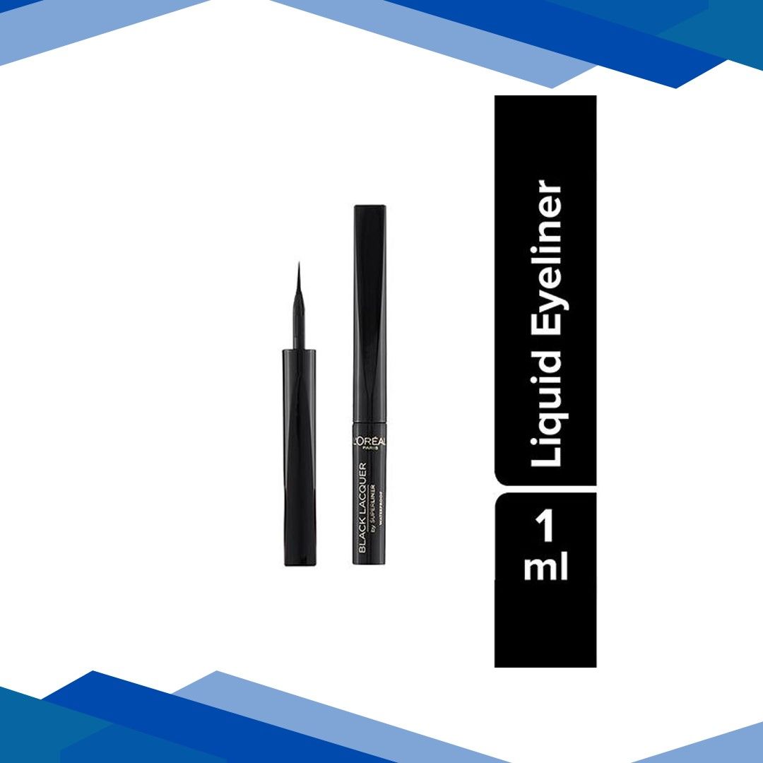 L’Oreal Paris Super Liner Black Laquer Eyeliner, Waterproof 1 ml