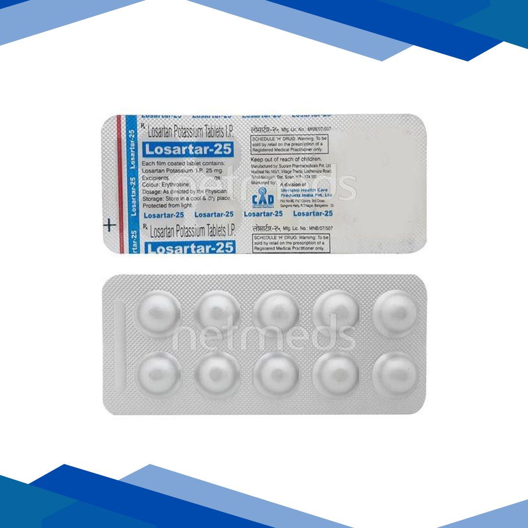 Losartar 25mg Tablet 10’S