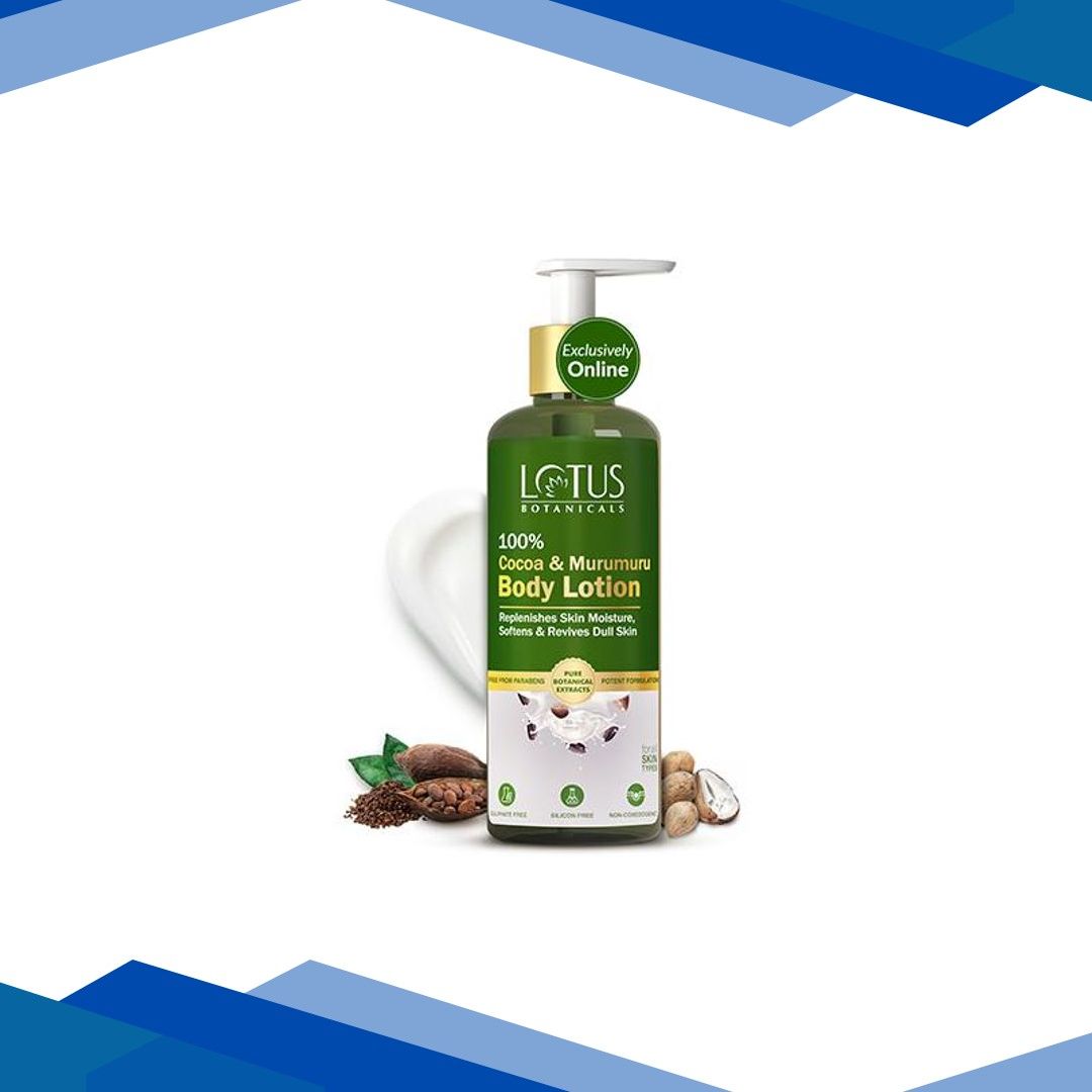 Lotus Botanicals 100% Cocoa & Murumuru Body Lotion, Moisturizes Dry Skin, All Skin Types 280 ml