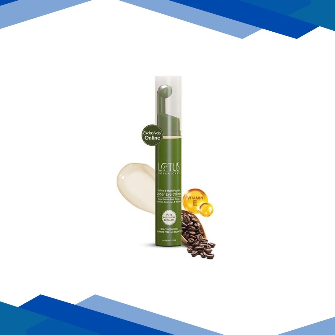 Lotus Botanicals Coffee and Multi-Peptide Under Eye Creme with Vitamin E, For All Skin Types 15 ml