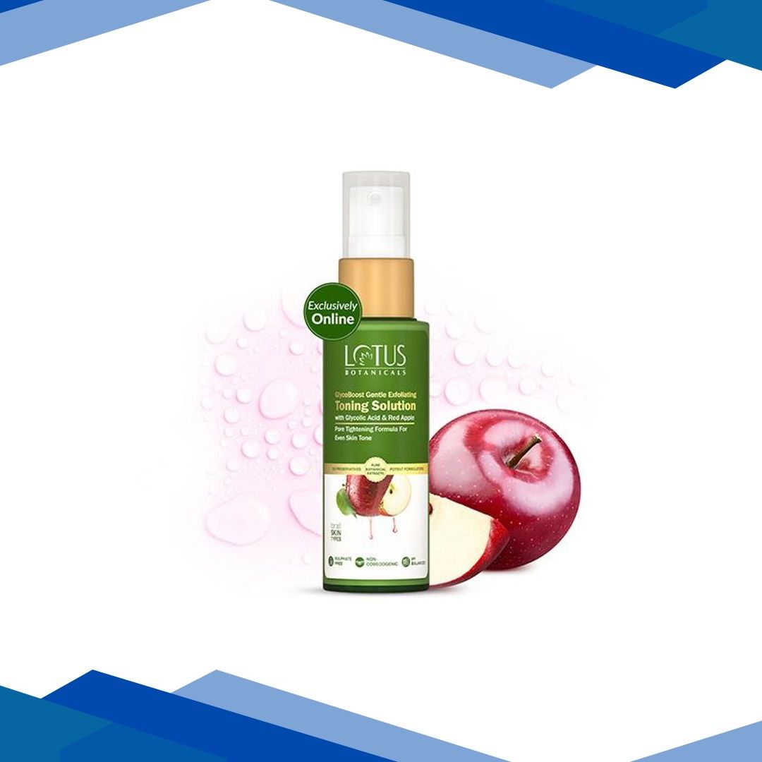 Lotus Botanicals GlycoBoost Gentle Exfoliating Toning Solution with Red Apple+Glycolic Acid 50 ml