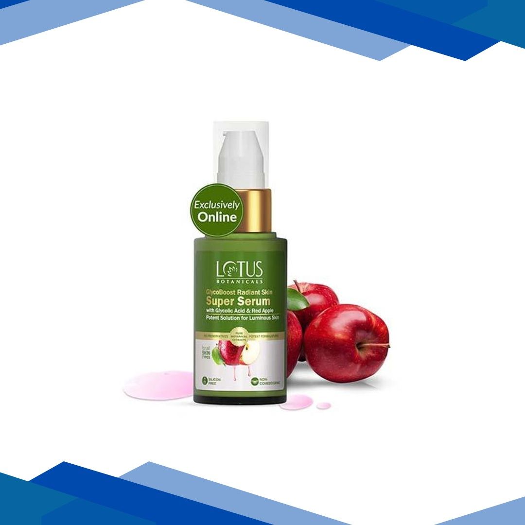 Lotus Botanicals GlycoBoost Radiant Skin Super Serum with Red Apple & Glycolic Acid 30 ml