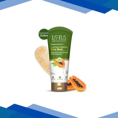 Lotus Botanicals Papaya & Vitamin E Insta Glow Exfoliating Facewash Face Wash 100 ml