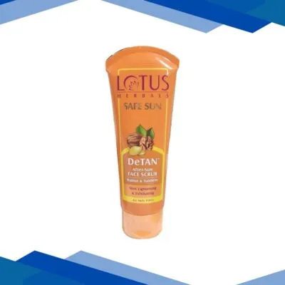 Lotus Herbals Safe Sun Detan Face Scrub – Walnut & Turmeric 100 gm