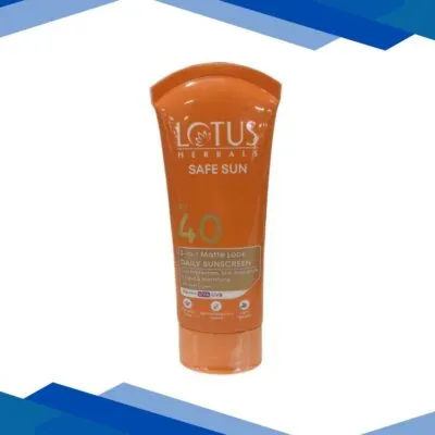 Lotus Herbals Safe Sun Spf 40 Pa+++ 3-in-1 Matter Daily Sun Cream 50 g