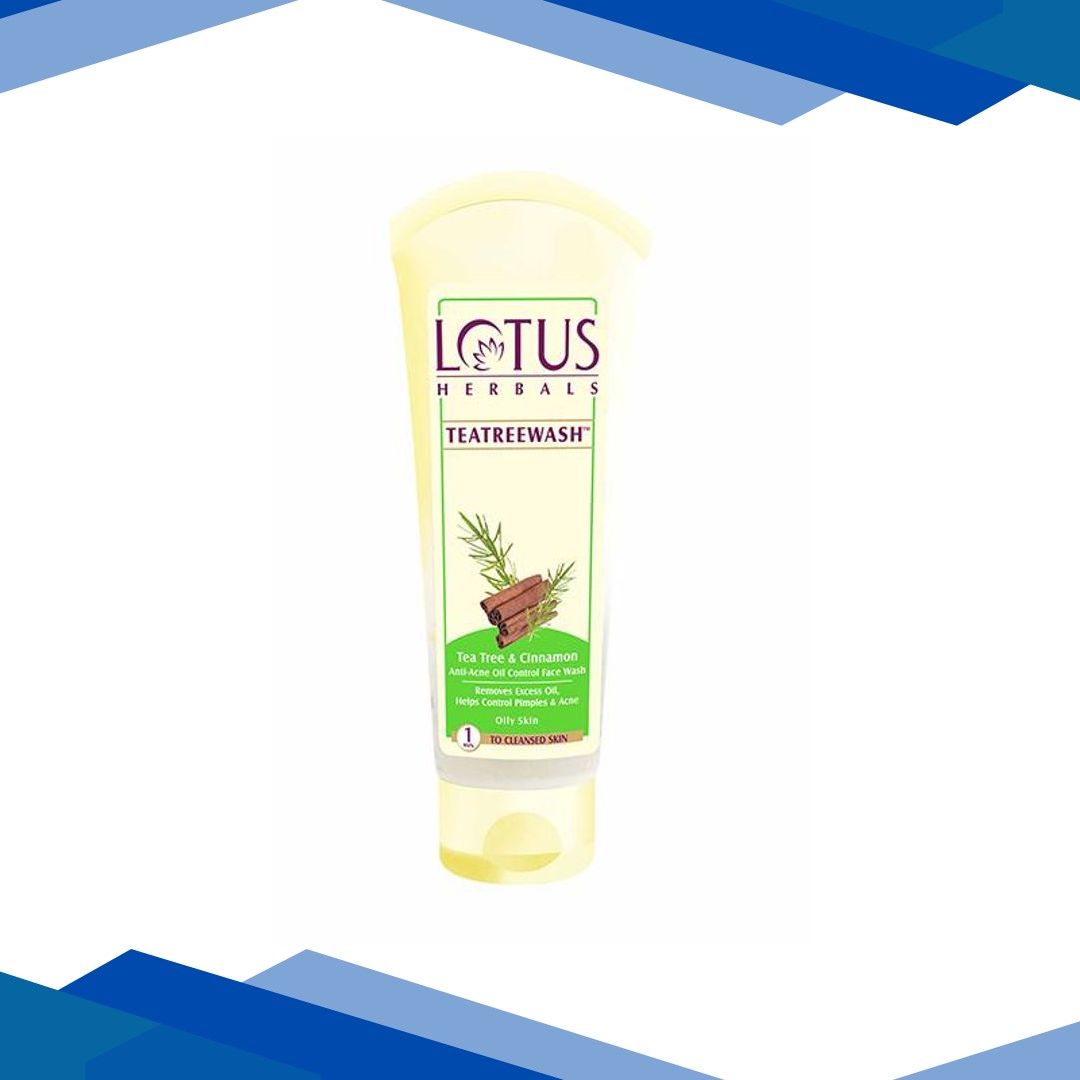 Lotus Herbals Teatreewash Tea Tree & Cinnamon Anti-Acne Oil Control Face Wash 120 Gm