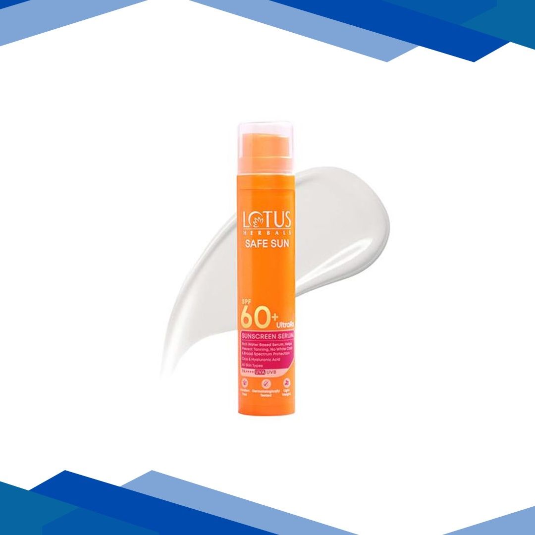 Lotus Herbals UltraRX Sunscreen serum SPF 60+ PA++++, All Skin Types, Dermatologically Tested 50 gm
