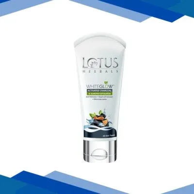 Lotus Herbals Whiteglow Activated Charcoal & Almond Exfoliator 100 Gm