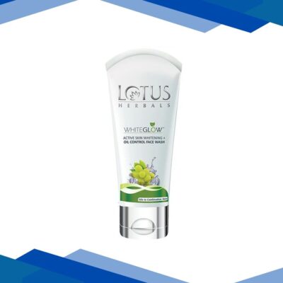 Lotus Herbals Whiteglow Active Skin Whitening + Oil Control Facewash 50 Gm