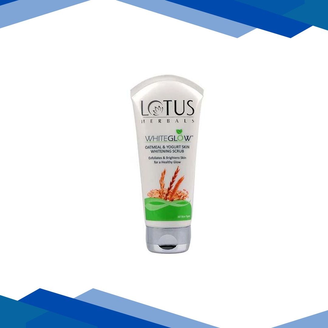 Lotus Herbals WhiteGlow Oatmeal & Yogurt Skin Whitening Scrub – 100 gm