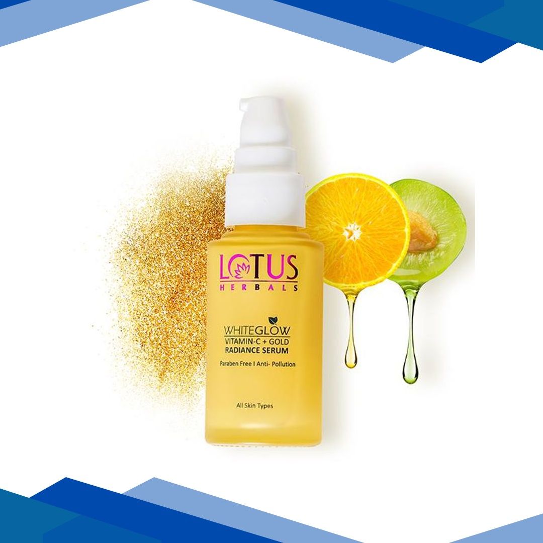 Lotus Herbals WhiteGlow Vitamin C and Gold Radiance Face Serum Brightening & Hydrating 30 ml